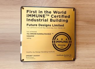 Prima cladire industriala din lume certificata cu IMMUNE Building Standard FUTURE Designs