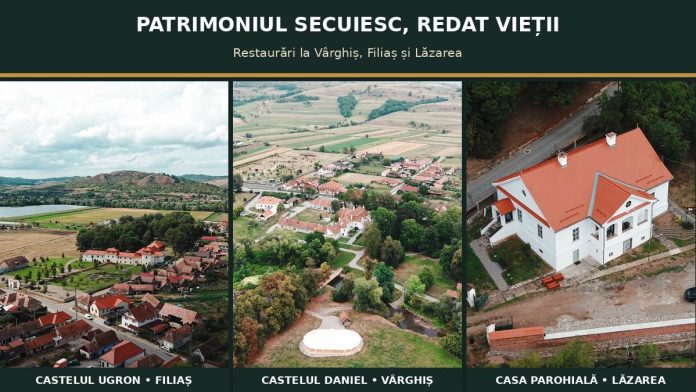 Lucrările de restaurare de la Castelul Daniel din Vârghiș, Castelul Ugron din Filiaș și casa parohială romano-catolică din Lăzarea