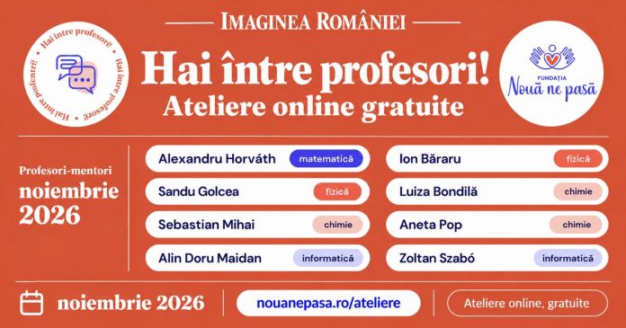 „Hai între profesori!” aduce mentorat gratuit pentru performanță în școli